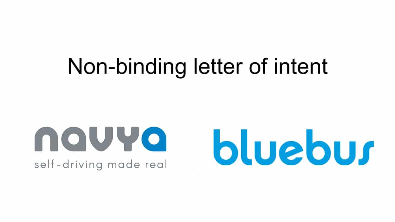 Navya and Bluebus non-binding letter of intent